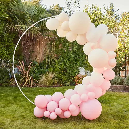 Balloon Arch Pink, Cream & White