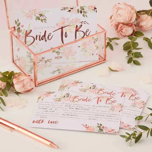 Floral Hen Party Bride To Be Advice Cards