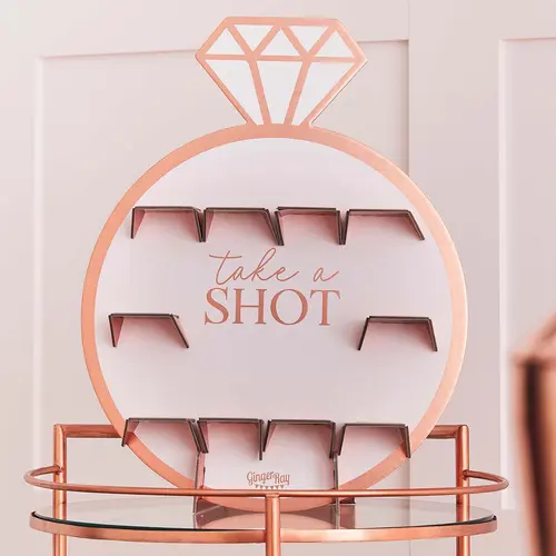 Hen Party Rose Gold Shot Wall